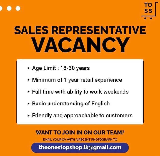 Sales Representative Vacancy Rajagiriya Ikmanjobs