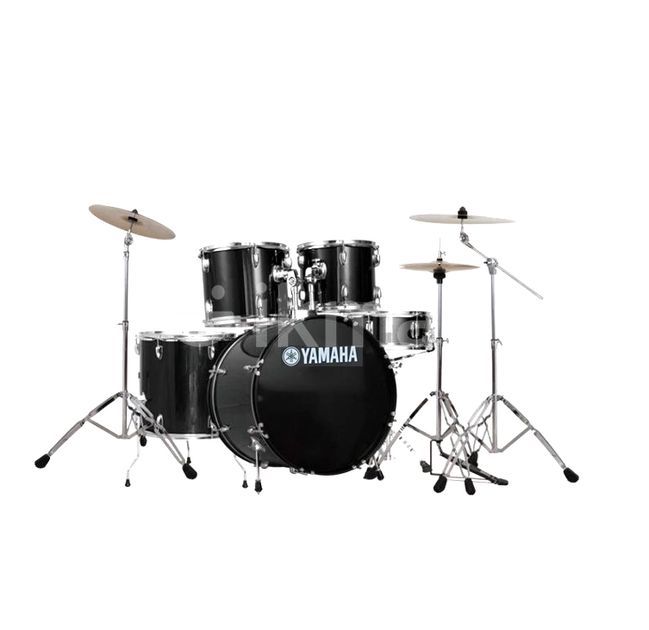 Yamaha Gig Maker Pc Acoustic Full Drum Set With Cymbals Seat Black