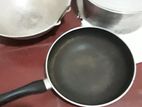 1 Large Pan With Lid, Aluminium Wok, Nonstick