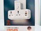 '1 USB C and 2 A Outlets Plug Multi Socket`