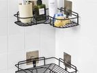 1 X Self-Adhesive Metal Bathroom Corner Rack