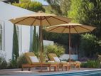 10 Feet Wooden Garden Beach Umbrella (EU-19)