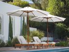 10 Feet Wooden Garden Beach Umbrella