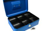 10 Inch Cash Box With Tray Blue Color