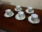 10 Pc Coffee Cup and Saucer Set