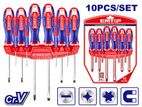 10 Pcs EMTOP 1002 Screwdriver & precision screw driver set