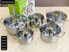 10 PCS STAINLESS STEEL ( 16CM x 18CM 20CM 22CM 24CM )