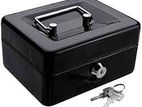 10" Petty Cash Tin Steel Money Safe Box with Lock 2 Keys