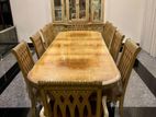 10 Seater Dining Table and Glass Cabinet for sale