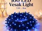 100 LED Vesak Lights 7.5m – Blue