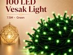 100 LED Vesak Lights 7.5m – Green
