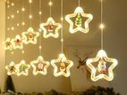 10ft CHristmas Window Lights Indoor, 10 Warm White Star Shape