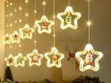 10ft CHristmas Window Lights Indoor, 10 Warm White Star Shape