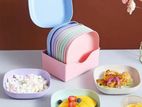 Colorful Plastic Serving Plates Set