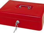 12 Inch Red Colour Safe Cash Box With 2 Keys