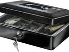 12 Inch Safe Petty Cash Box - Black Color