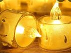 12 PCS Flameless and Smokeless Decorative Candles Acrylic Led Tea Light