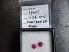 1.26 Cts Flux treated Ruby Pair