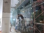12mm Double Height Glass Wall Installation