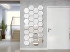 12pcs Acrylic Hexagon 3D Mirror Stickers