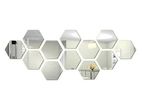 12pcs Acrylic Hexagon 3D Mirror Stickers