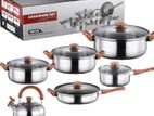 12 Pcs Stainless Steel Cookware Set