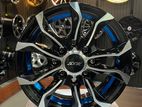 12X4.5 8X100/114.3 ET35 CB67.1 MB+BLUE UNDER CUT ALLOY WHEEL