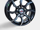 13X5.5 8X100/114.3 MACHINE BLACK ALLOY WHEEL