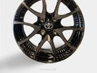 14X5.5 4X100 BLACK MACHINE FACE+BLACK TRANSPARENT ALLOY WHEEL