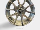 14X5.5 4X100 GUN METAL MACHINE FACE ALLOY WHEEL