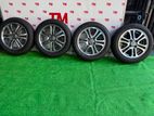 155-65-14 Tires with Alloy Wheels Set 14 Inch 4 Studs, 100 PCD