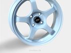15X6.5 4X100 WHITE ALLOY WHEEL