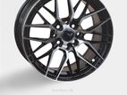 15X7 8X100/114.3 BLACK MACHINE FACE ALLOY WHEEL