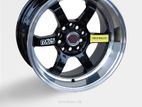 15X8 10X100/114.3 BLACK LIP MACHINED ALLOY WHEEL