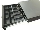 16'' Cash Register Drawer 5 Bill 8 Coin Tray, Auto-open, Black