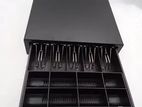 16 Inch Black Cash Box Drawer Notes & Coins