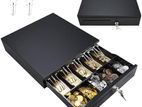 16 Inch Black Cash Box Drawer Notes & Coins