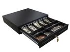 16 Inch Black Cash Box Drawer Notes and Coins