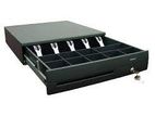 16 Inch Black Cash Box Drawer Notes and Coins