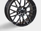 16X7 8X100/114.3 BLACK MACHINE FACE ALLOY WHEEL