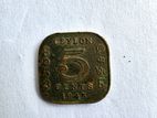 1945 Ceylon 5 Cents