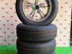 195-65-15 Tires with Alloy Wheels Set 15 Inch 4 Studs 6 JJ 100 PCD