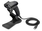 1d 2d Wired Barcode Scanner + Holder Portable Qr Code & Continues Mode