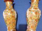 1 Pair Porcelain Vase Unique Antique Design