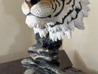 2 Animal Face Statue, Vintage Antique Home decor