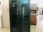 2 Door Black Melamine Office Cupboard