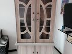 2 Door Melamine Glass Cupboard