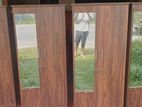 2 Door Melamine Wardrobe with Glass