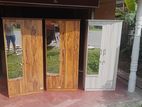 2 Door Melamine Wardrobe with Glass