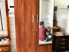 2 Door Melamine Wardrobes with Mirror .